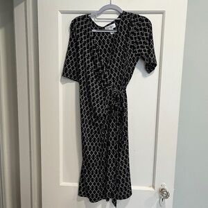 Motherhood Maternity Waist Tie Surplice Maternity Dress